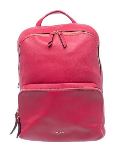 Pre-owned Tumi Leather Backpack In Pink