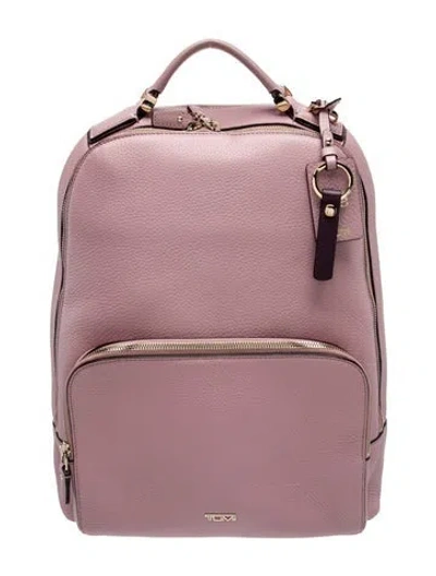 Pre-owned Tumi Leather Backpack In Pink