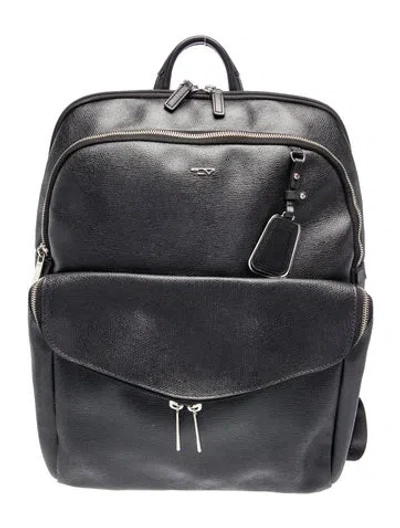 Pre-owned Tumi Leather Backpack W/ Tags In Black