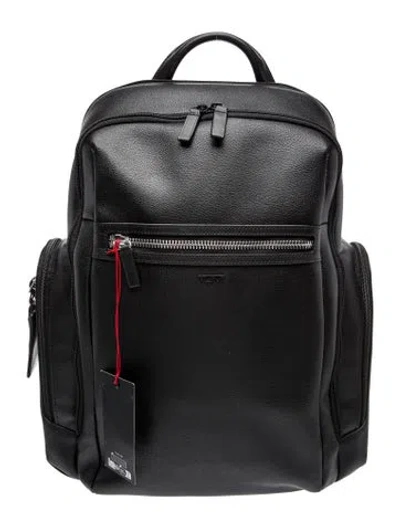 Pre-owned Tumi Leather Backpack W/ Tags In Black