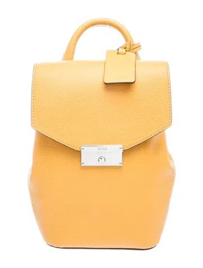 Pre-owned Tumi Leather Backpack In Yellow