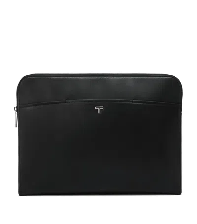 Tumi Leather Belden Laptop Sleeve In Black