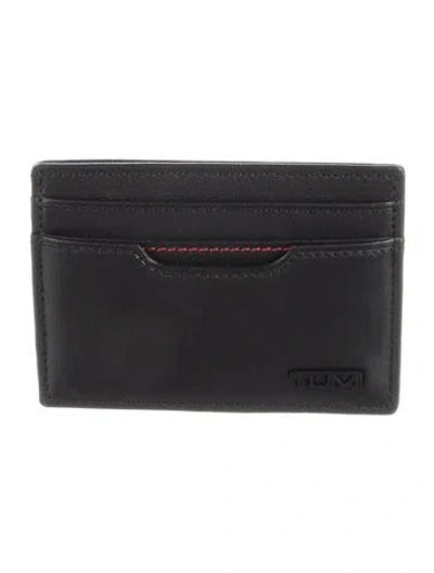 Pre-owned Tumi Leather Bifold Wallet W/ Tags In Black