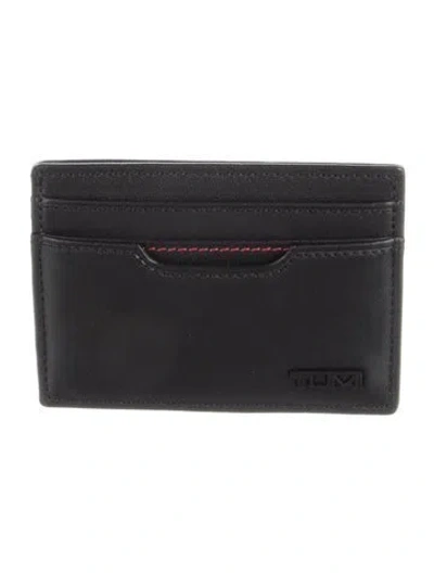 Pre-owned Tumi Leather Bifold Wallet W/ Tags In Black