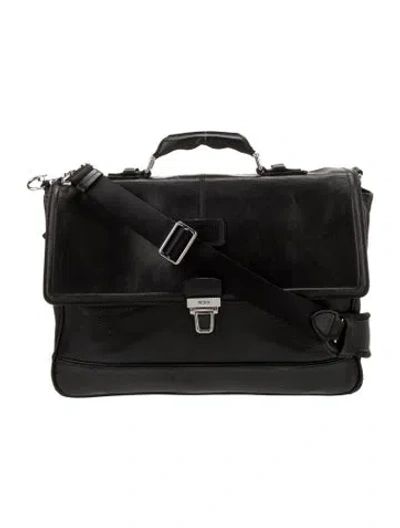 Pre-owned Tumi Leather Briefcase In Black