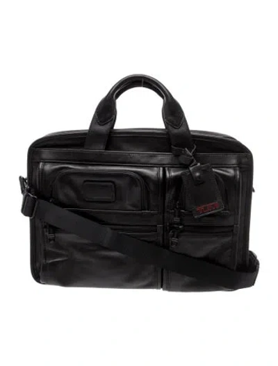 Pre-owned Tumi Leather Briefcase In Black