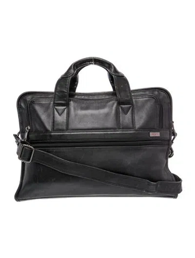Pre-owned Tumi Leather Briefcase In Black