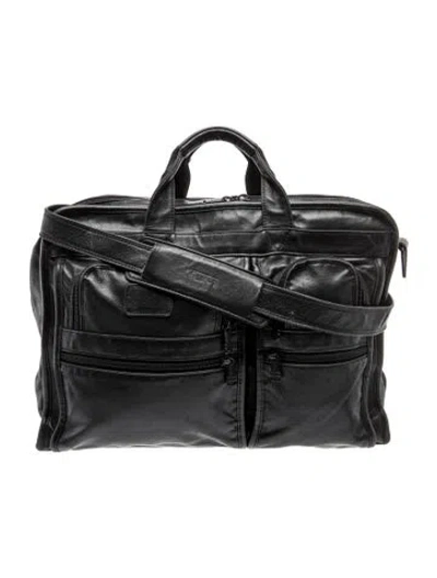 Pre-owned Tumi Leather Briefcase In Black