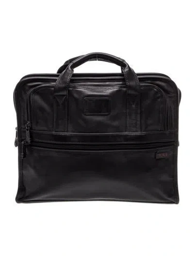 Pre-owned Tumi Leather Briefcase In Black