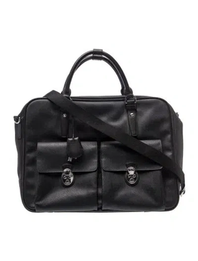 Pre-owned Tumi Leather Briefcase In Black