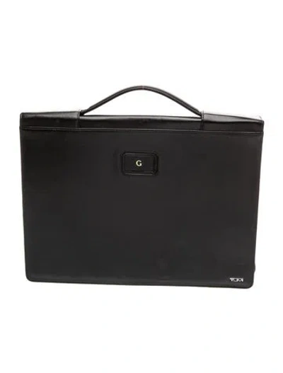 Pre-owned Tumi Leather Briefcase In Black