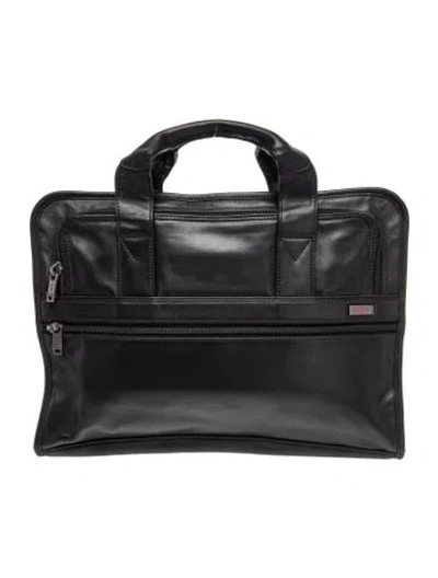 Pre-owned Tumi Leather Briefcase In Black