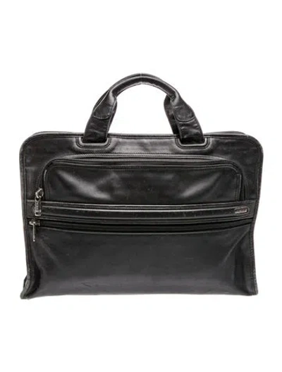 Pre-owned Tumi Leather Briefcase In Black