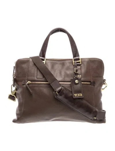 Pre-owned Tumi Leather Briefcase In Brown