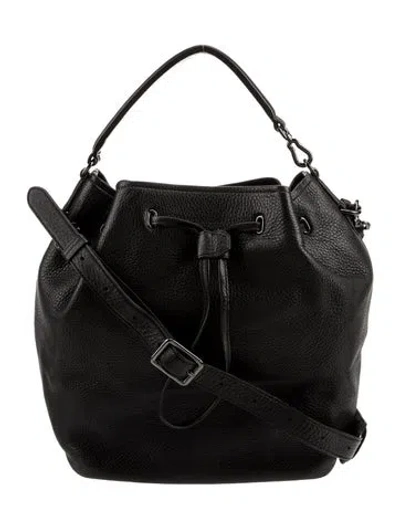 Pre-owned Tumi Leather Bucket Bag In Black