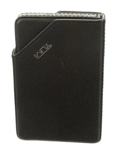 Pre-owned Tumi Leather Business Card Holder In Black