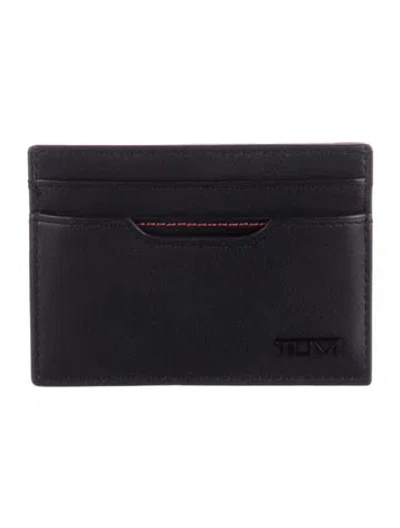 Pre-owned Tumi Leather Card Holder In Black