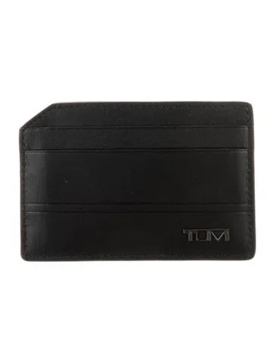 Pre-owned Tumi Leather Card Holder In Black