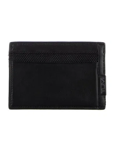Pre-owned Tumi Leather Card Holder In Black