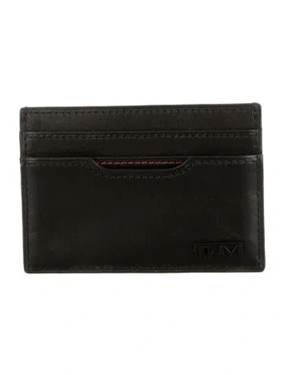 Pre-owned Tumi Leather Card Holder In Black