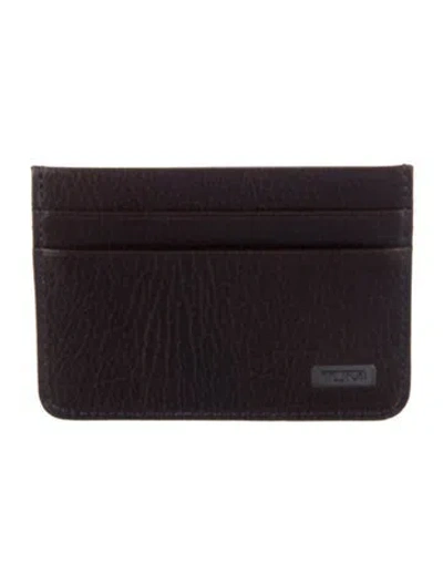 Pre-owned Tumi Leather Card Holder In Brown