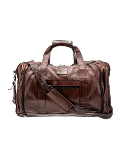 Pre-owned Tumi Leather Carry On In Brown