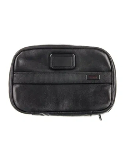 Pre-owned Tumi Leather Clutch In Black