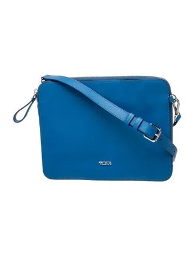 Pre-owned Tumi Leather Clutch In Blue