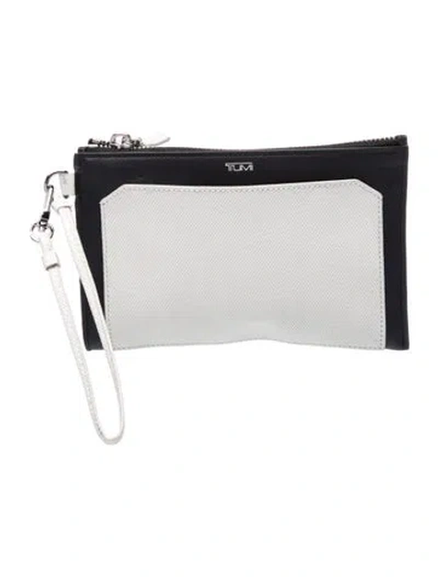 Pre-owned Tumi Leather Clutch In White