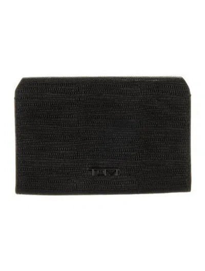 Pre-owned Tumi Leather Continental Wallet In Black