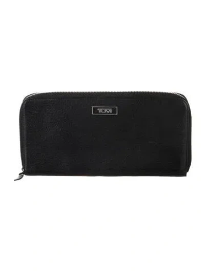 Pre-owned Tumi Leather Continental Wallet In Black