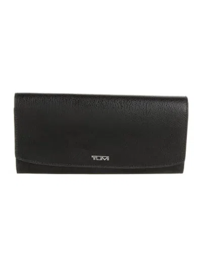 Pre-owned Tumi Leather Continental Wallet In Black