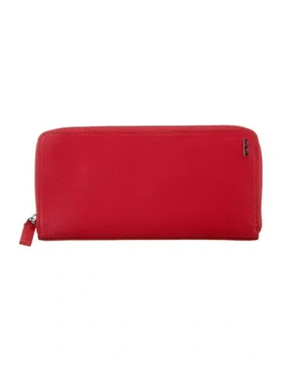 Pre-owned Tumi Leather Continental Wallet In Red
