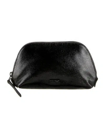 Pre-owned Tumi Leather Cosmetic Bag In Black