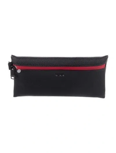 Pre-owned Tumi Leather Cosmetic Bag In Black