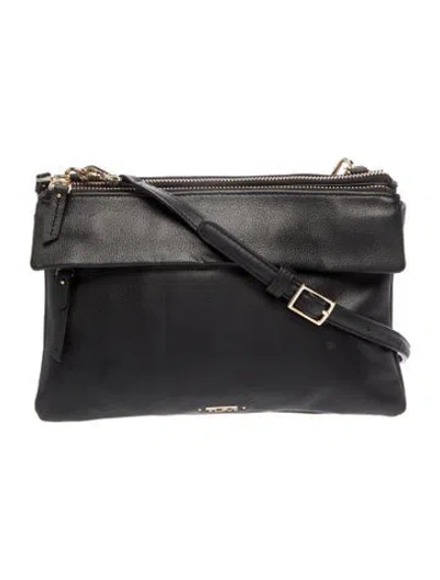 Pre-owned Tumi Leather Crossbody Bag In Black