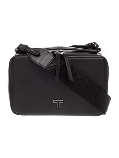 Pre-owned Tumi Leather Crossbody Bag In Black