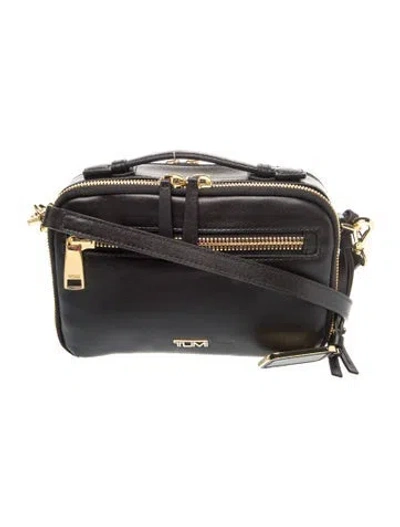 Pre-owned Tumi Leather Crossbody Bag In Black