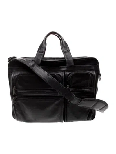 Pre-owned Tumi Leather Crossbody Bag In Black