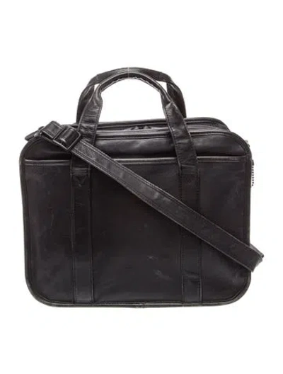 Pre-owned Tumi Leather Crossbody Bag In Black
