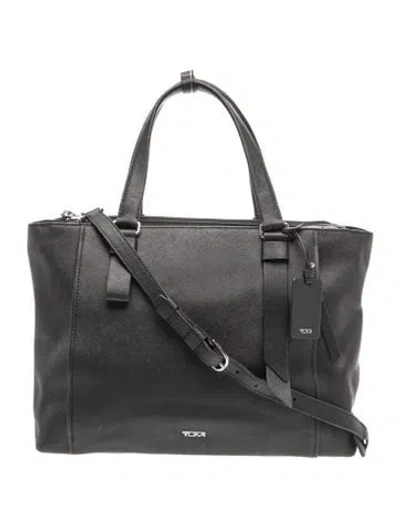 Pre-owned Tumi Leather Crossbody Bag In Black