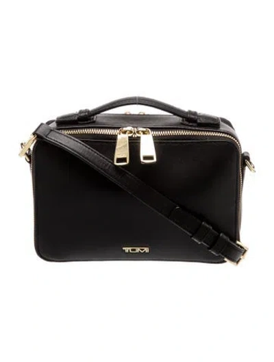 Pre-owned Tumi Leather Crossbody Bag In Black