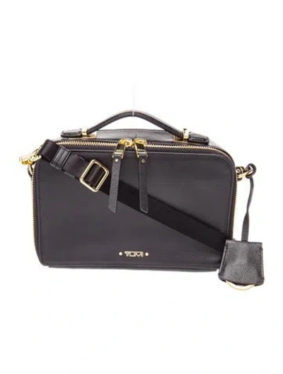 Pre-owned Tumi Leather Crossbody Bag In Black