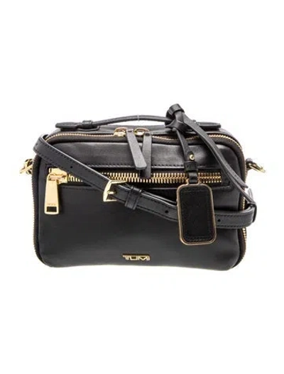 Pre-owned Tumi Leather Crossbody Bag In Black