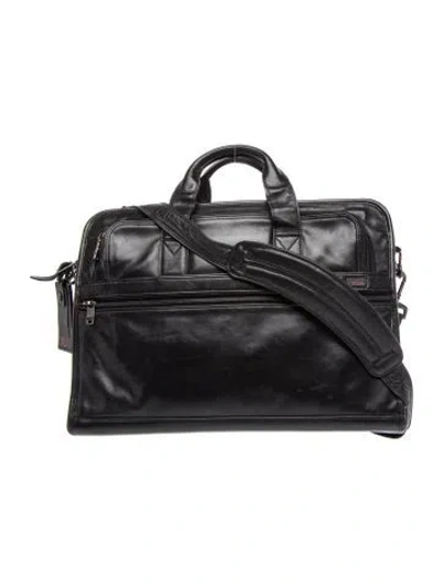 Pre-owned Tumi Leather Crossbody Bag In Black