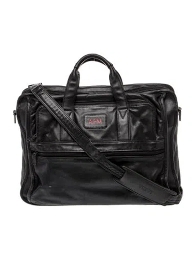 Pre-owned Tumi Leather Crossbody Bag In Black