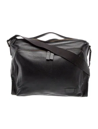 Pre-owned Tumi Leather Crossbody Bag In Black