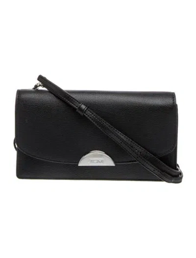 Pre-owned Tumi Leather Crossbody Bag In Black