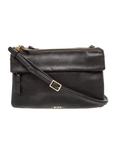 Pre-owned Tumi Leather Crossbody Bag In Black