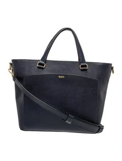 Pre-owned Tumi Leather Crossbody Bag In Blue